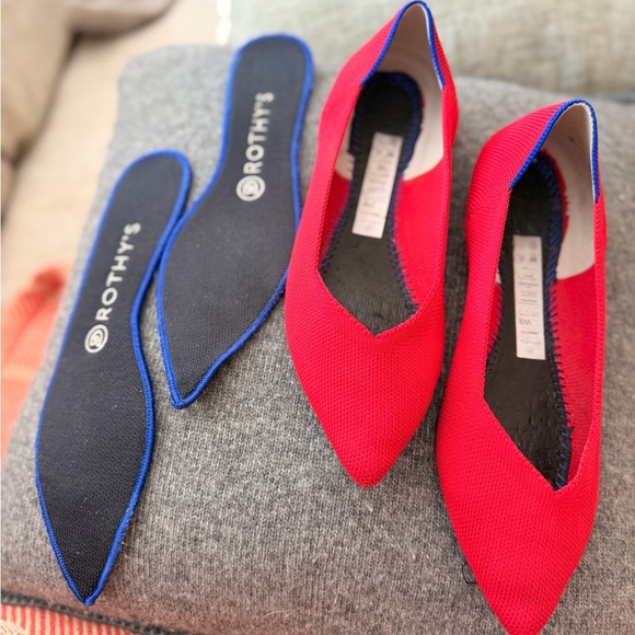 Rothy's Red Pointed Flats - Picture 2 of 15